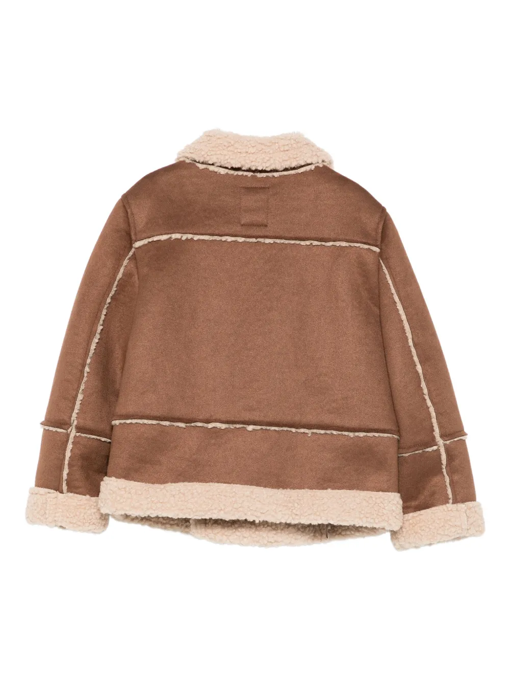 Fay Kids shearling-trim zip-up jacket Bruin