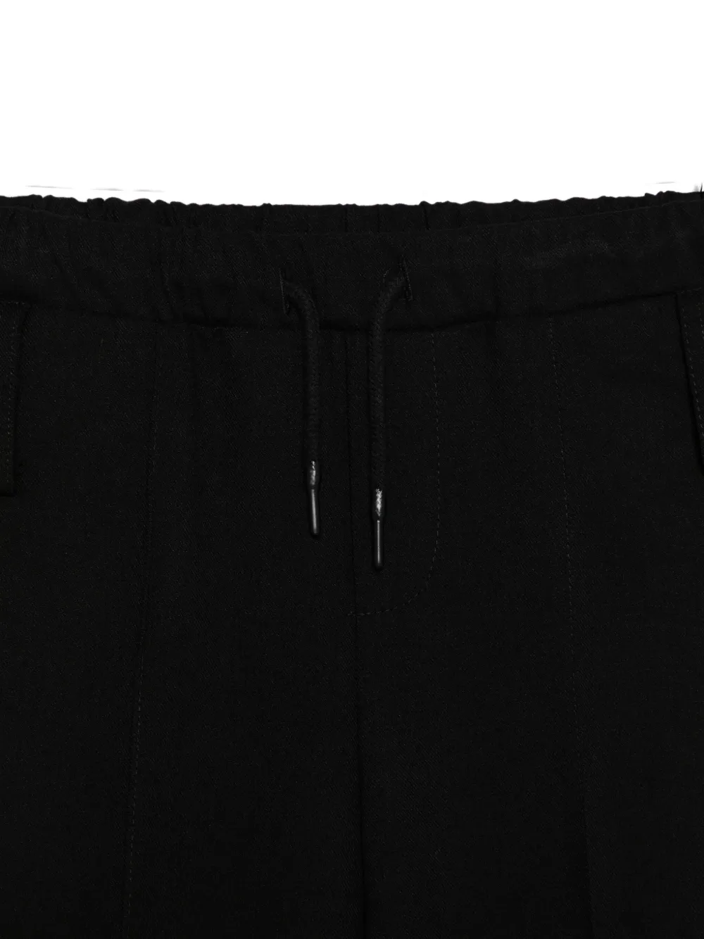 John Richmond Junior logo-embroidered drawstring trousers Zwart