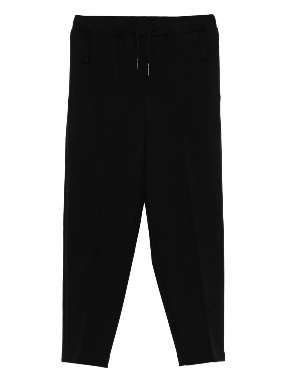 John Richmond Junior logo-embroidered drawstring trousers Zwart