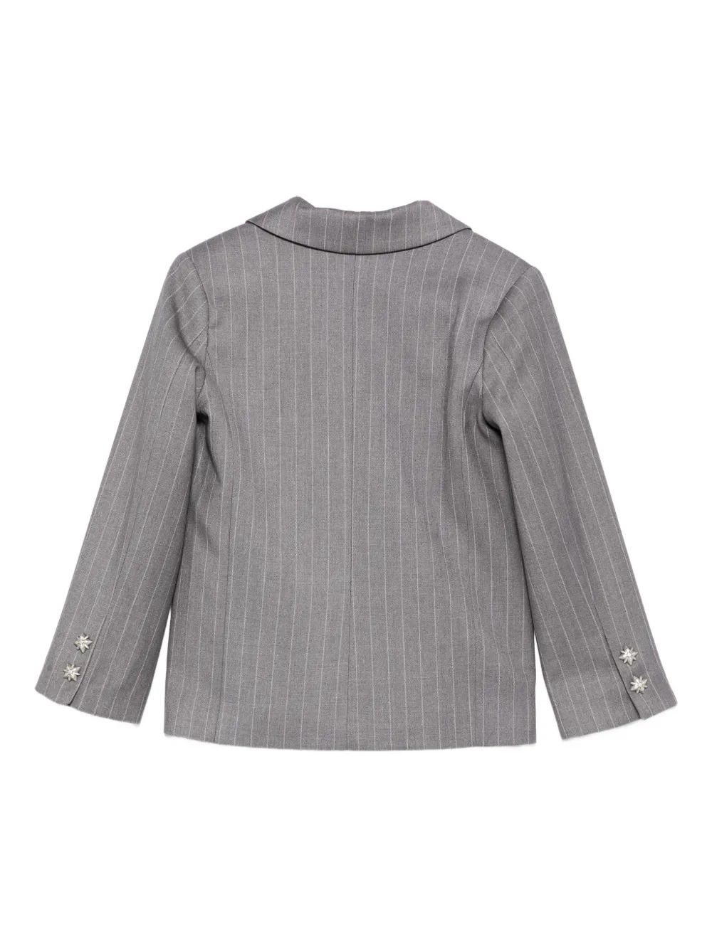John Richmond Junior pinstripe crystal-embellished blazer Grijs