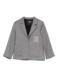John Richmond Junior pinstripe crystal-embellished blazer - Grey