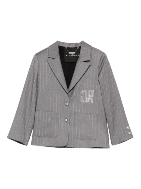 John Richmond Junior pinstripe crystal-embellished blazer