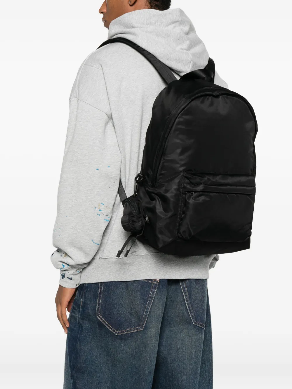 Juun.J zip-fastening mini-pouch backpack Zwart