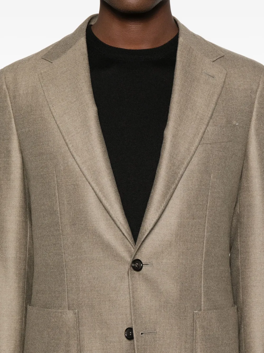 Canali Blazer met enkele rij knopen Bruin