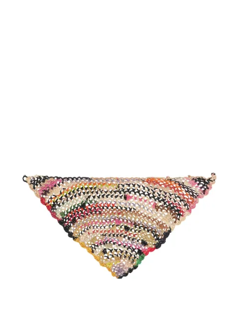 MADE FOR A WOMAN multicolor raffia bandana