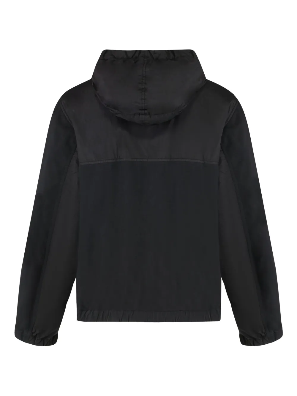 Stone Island hooded panelled windbreaker Zwart