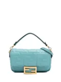 Fendi Pre-Owned 2010-2025 Mini Zucca Embossed Leather Baguette satchel - Blue