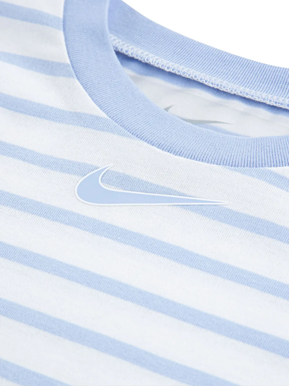 Nike Kids Gestreepte jersey romper en muts set Blauw