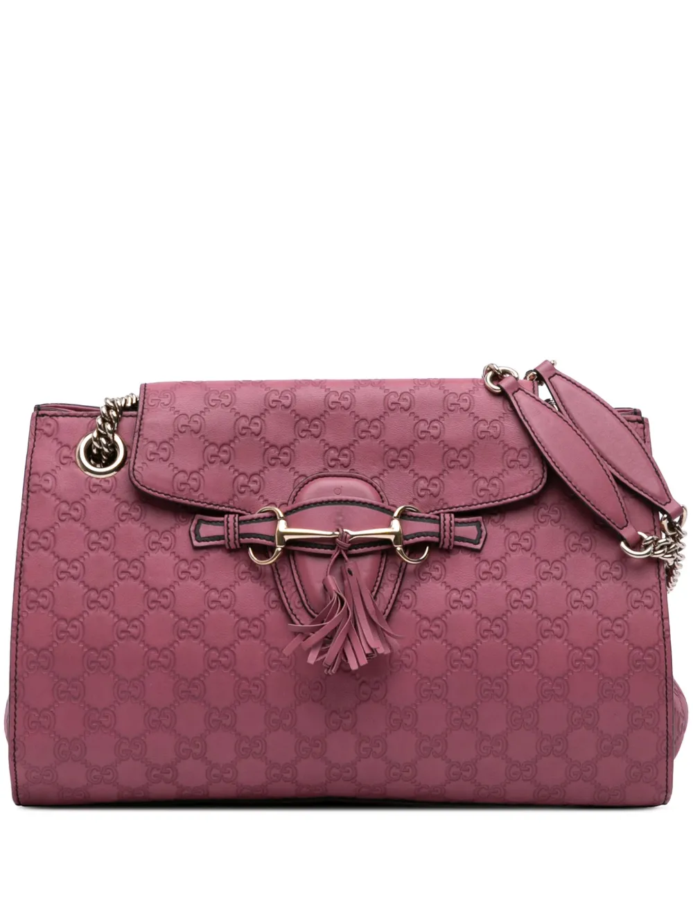 Gucci Pre-Owned 2016-2025 Large Guccissima Emily shoulder bag - ピンク Gucci Pre-Owned 2016-2025 Large Guccissima Emily shoulder bag - ピンク