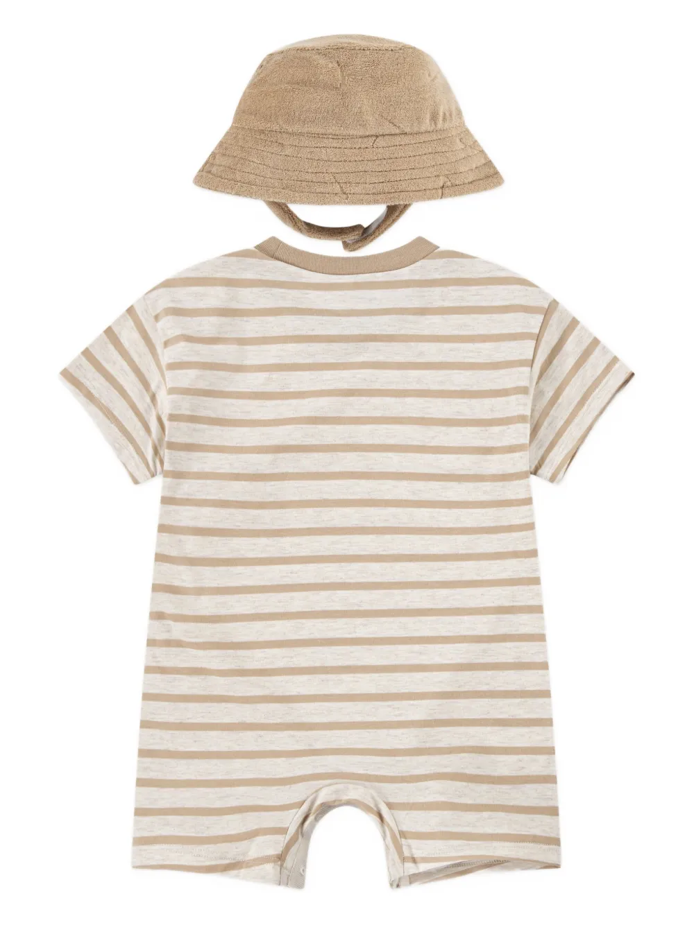 Nike Kids Gestreepte romper set met logo Beige