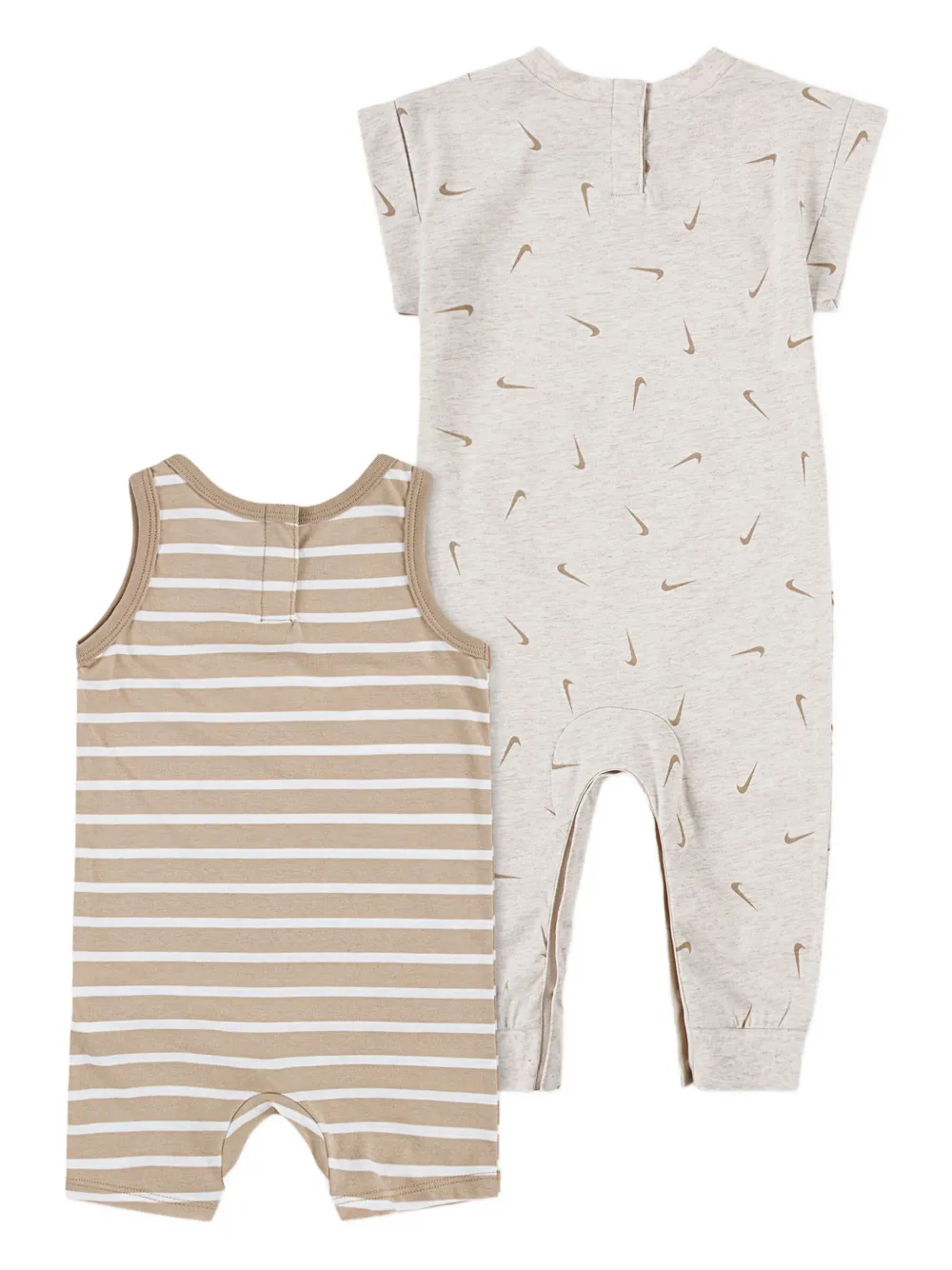 Nike Kids Gestreepte romper set Beige