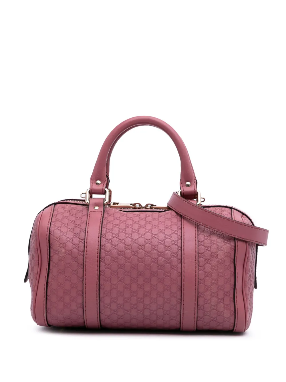 Gucci Pre-Owned 2016-2025 スモール マイクログッチシマ ジョイ ボストン サッチェルバッグ - ピンク Gucci Pre-Owned 2016-2025 スモール マイクログッチシマ ジョイ ボストン サッチェルバッグ - ピンク