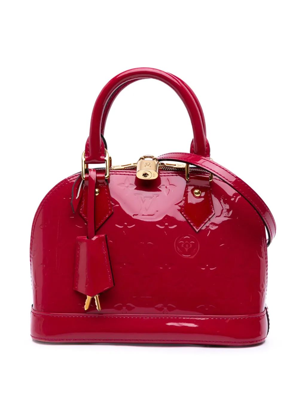 Louis Vuitton Pre-Owned 2014 モノグラム ヴェルニ アルマ BB サッチェルバッグ - レッド Louis Vuitton Pre-Owned 2014 モノグラム ヴェルニ アルマ BB サッチェルバッグ - レッド