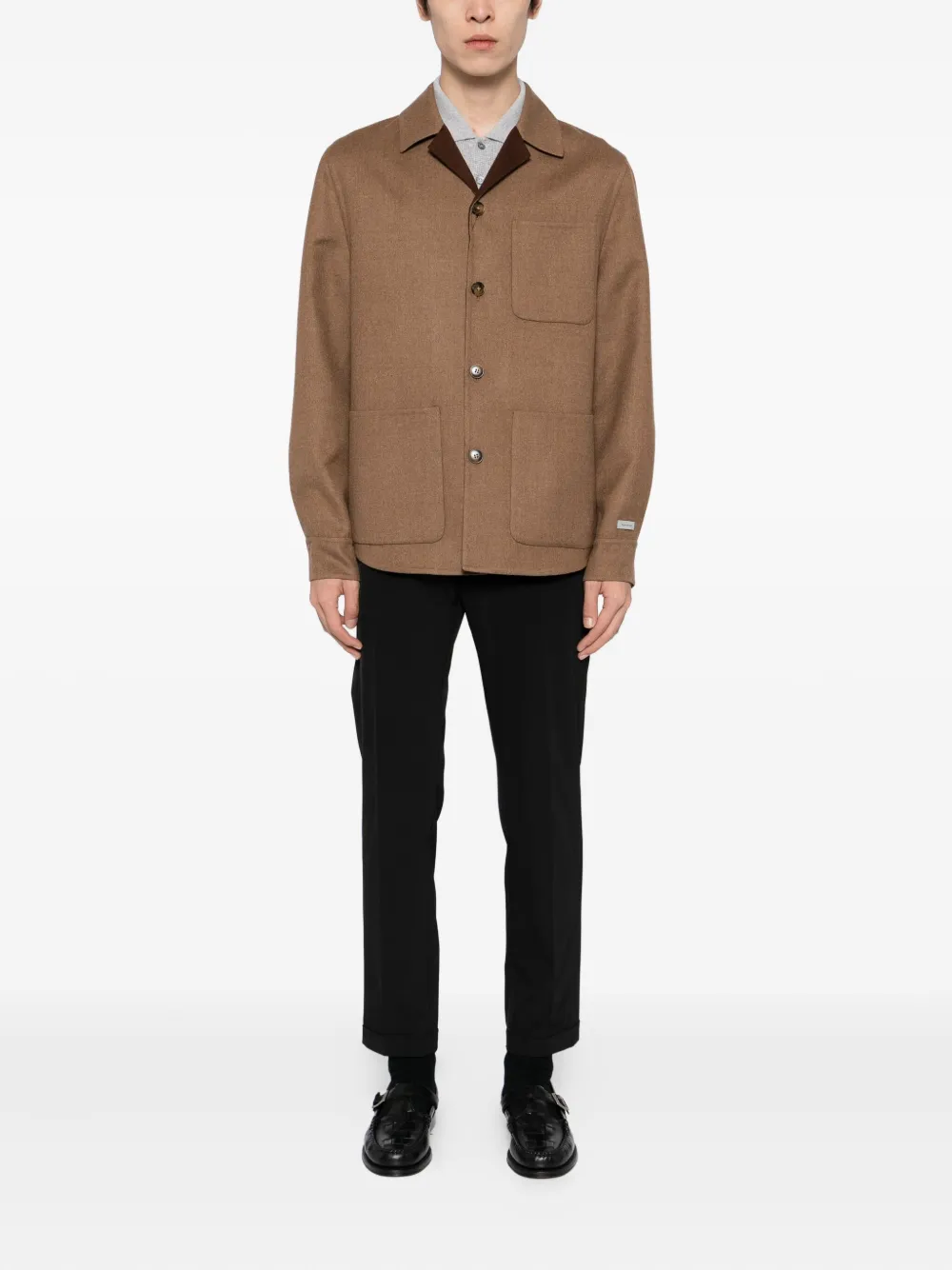 Canali Jack van wolblend Bruin