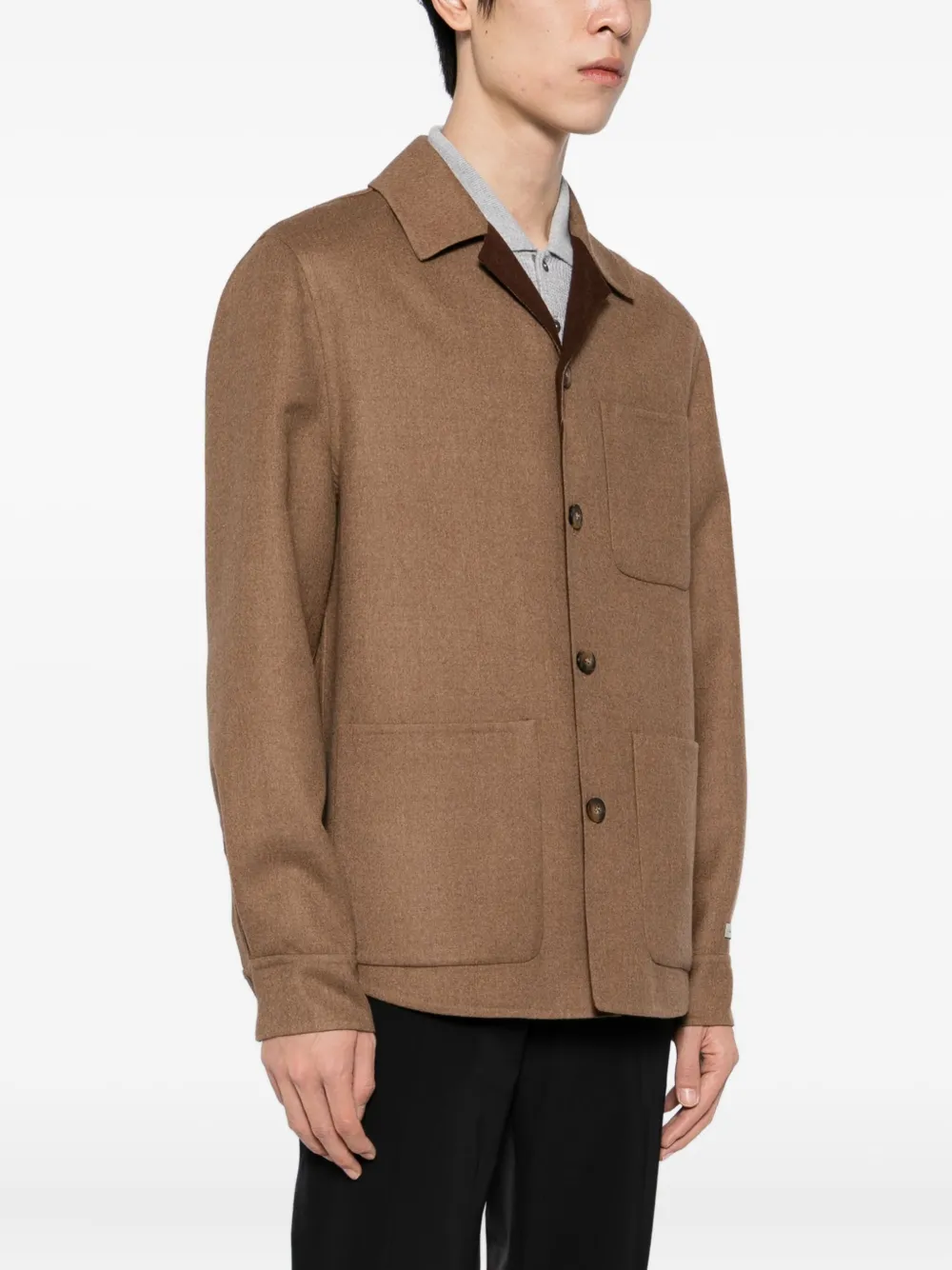 Canali Jack van wolblend Bruin