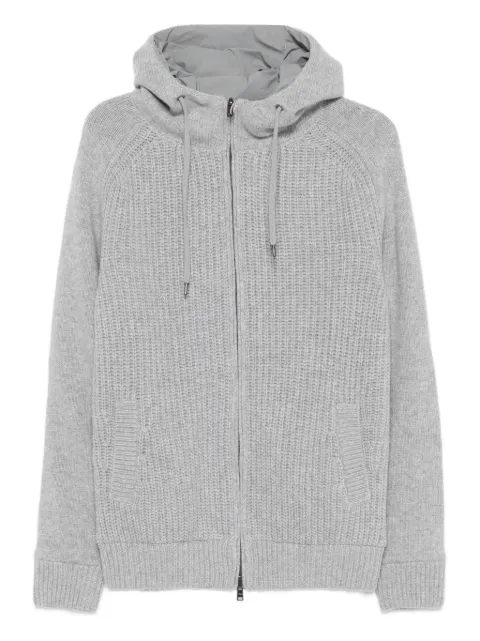 Herno zip-up wool hoodie