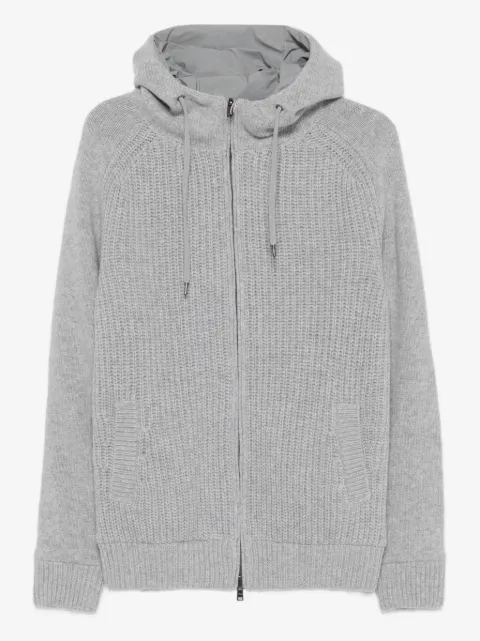 Herno zip-up wool hoodie
