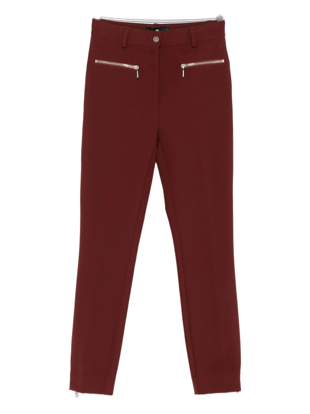 zip-detail trousers