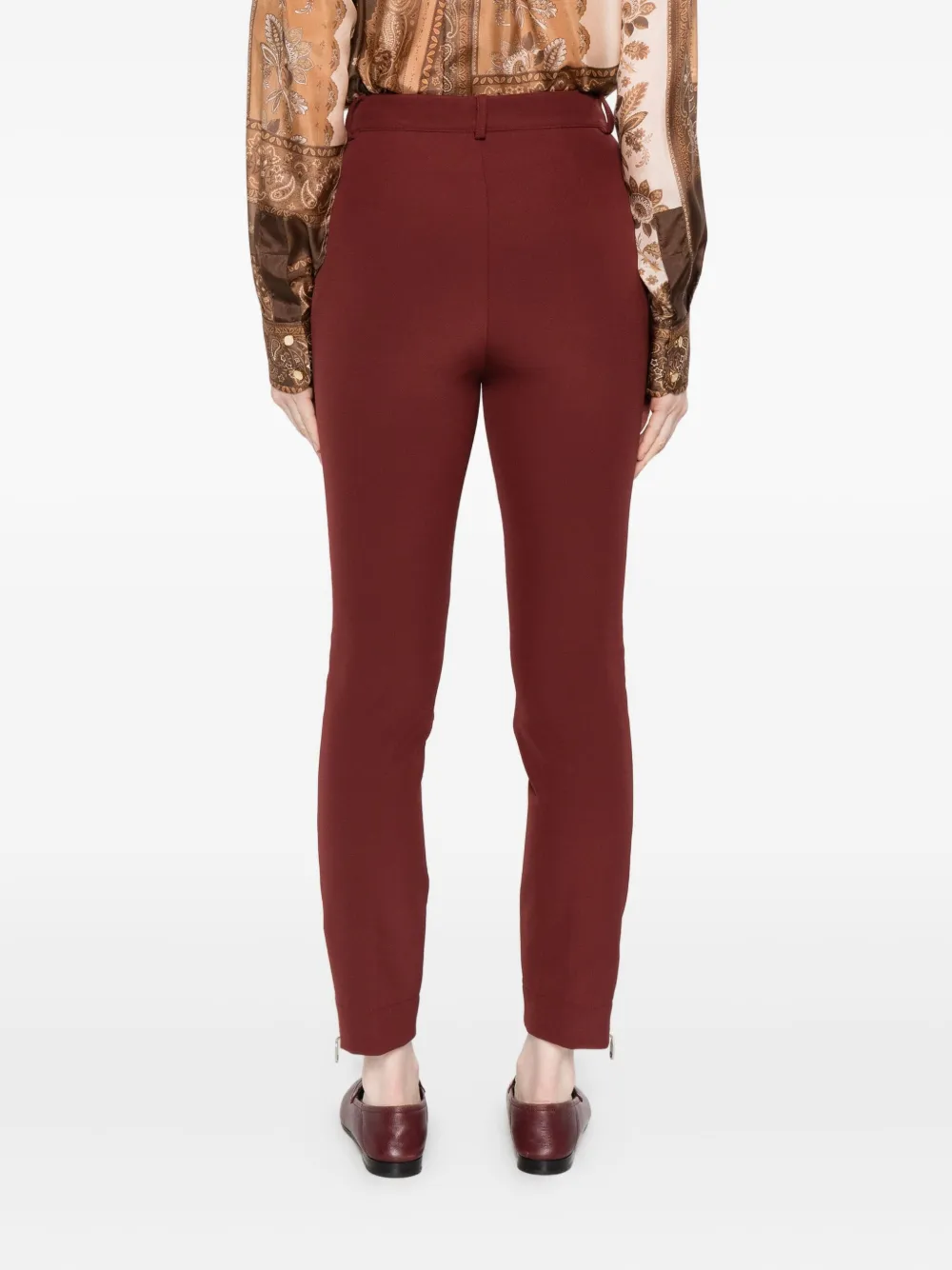 ETRO zip-detail trousers Rood
