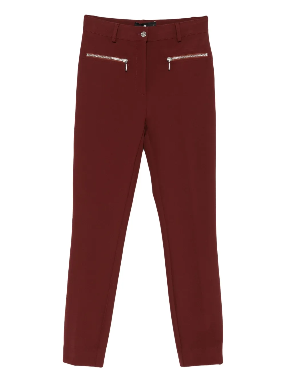 zip-detail trousers