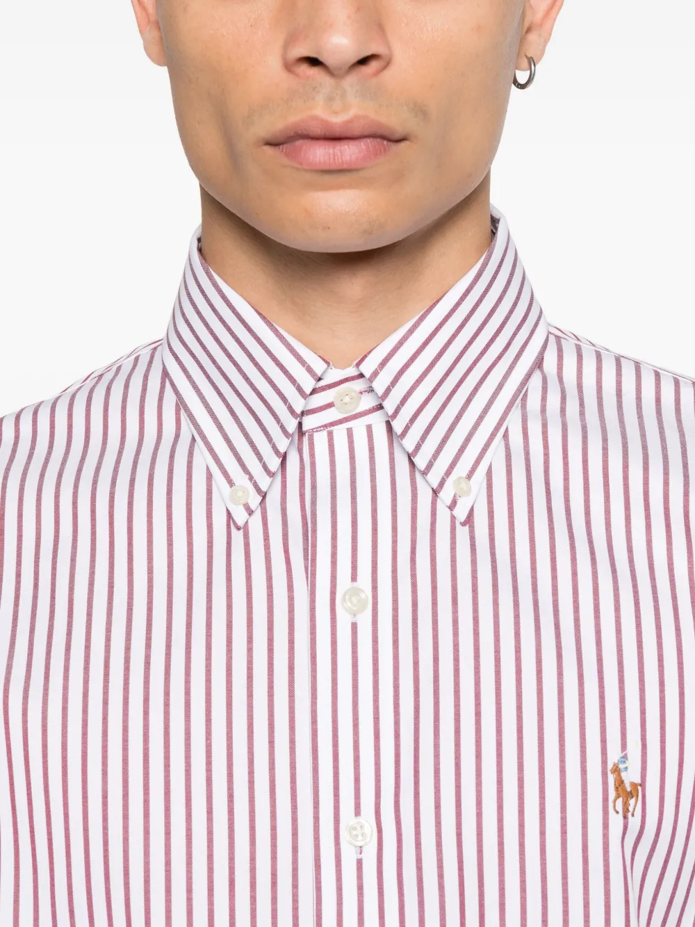 Polo Ralph Lauren Gestreept katoenen overhemd Wit