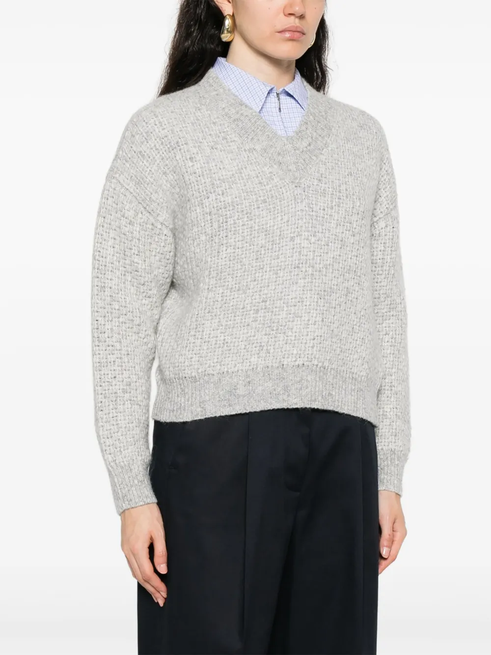 Peserico V-neck sweater Grijs