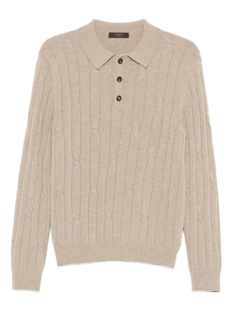 Zanone cable-knit polo shirt