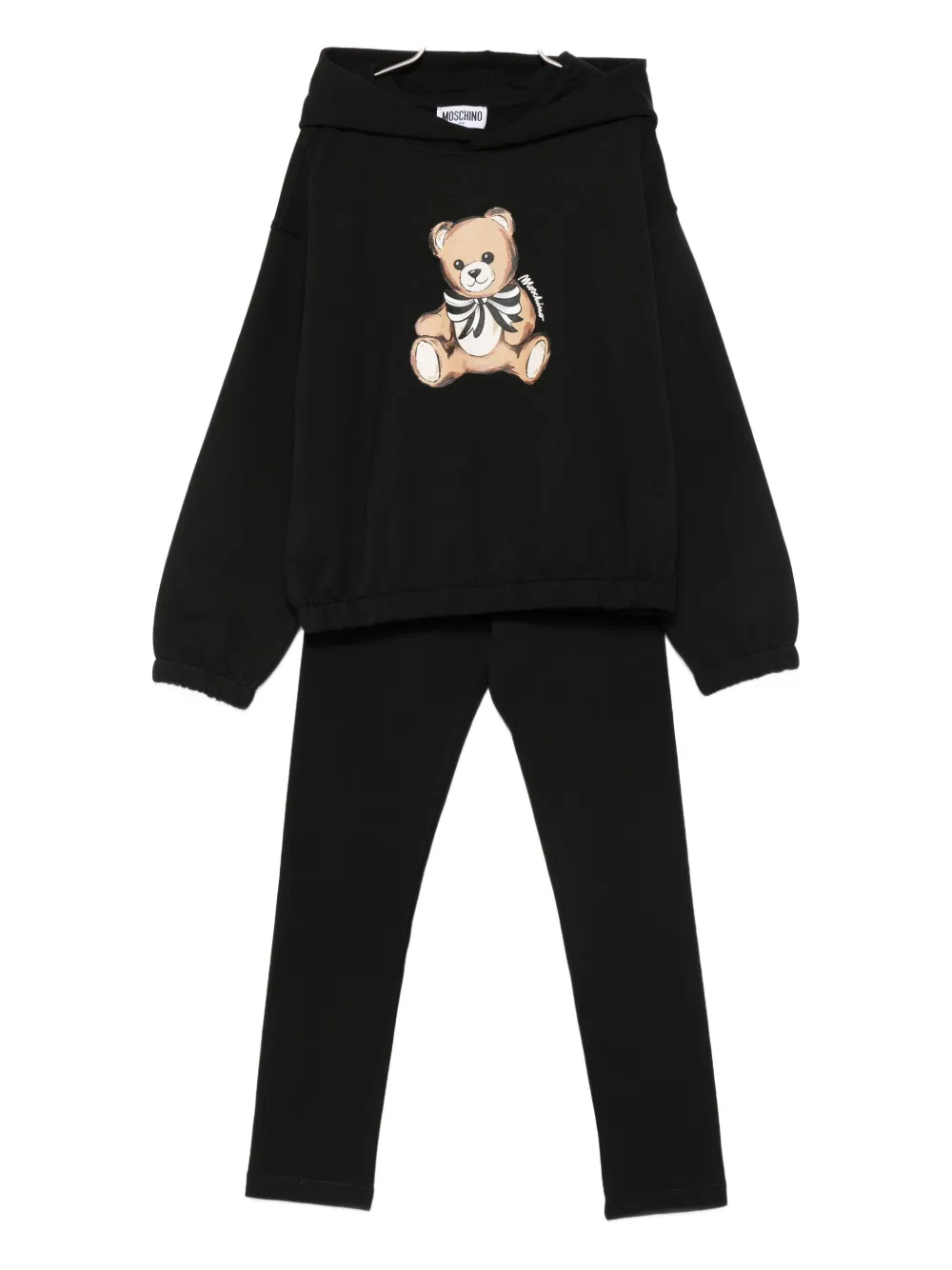 Moschino Kids teddy-print drawstring tracksuit Zwart