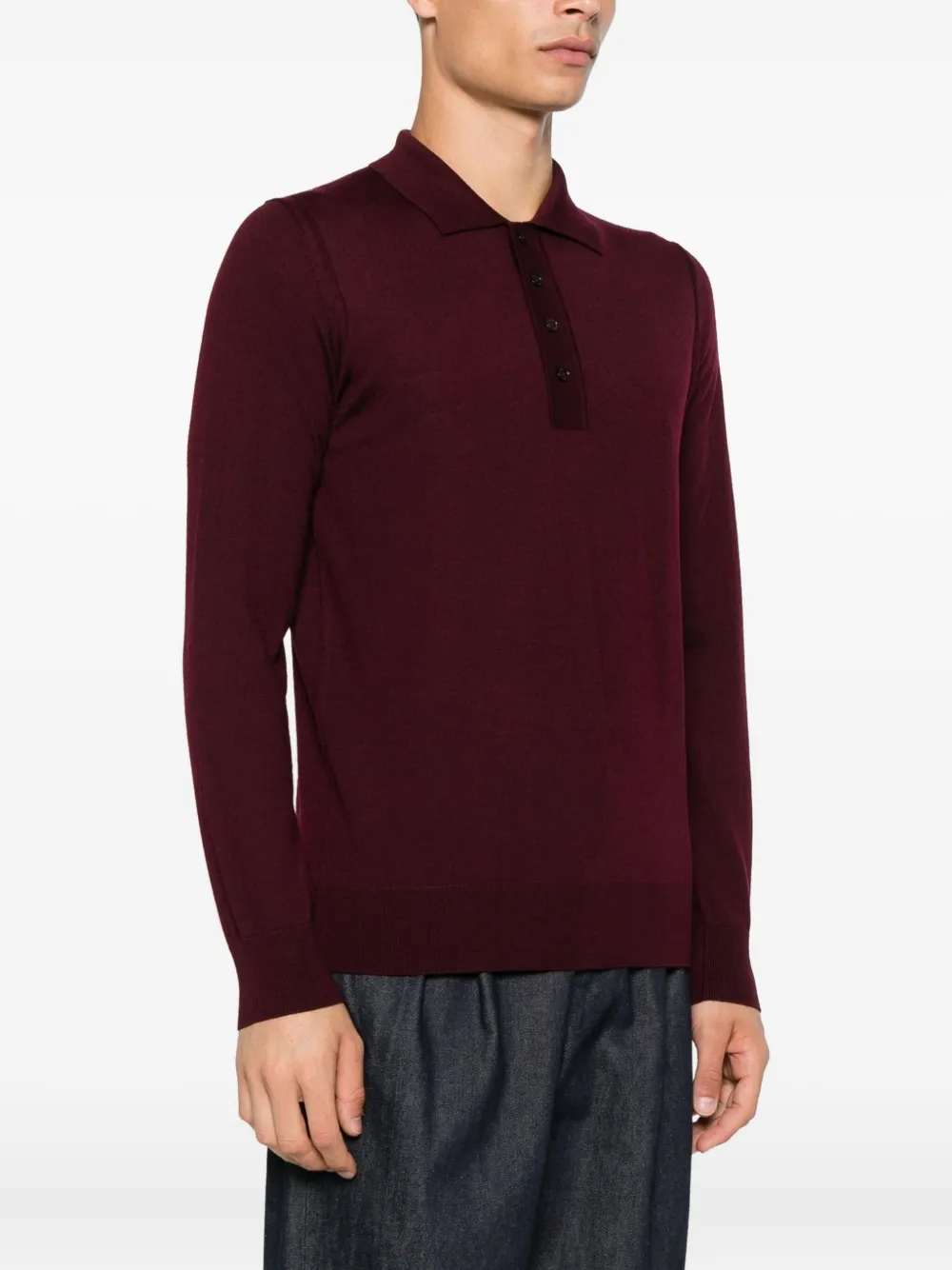 Paolo Pecora Wollen poloshirt Rood