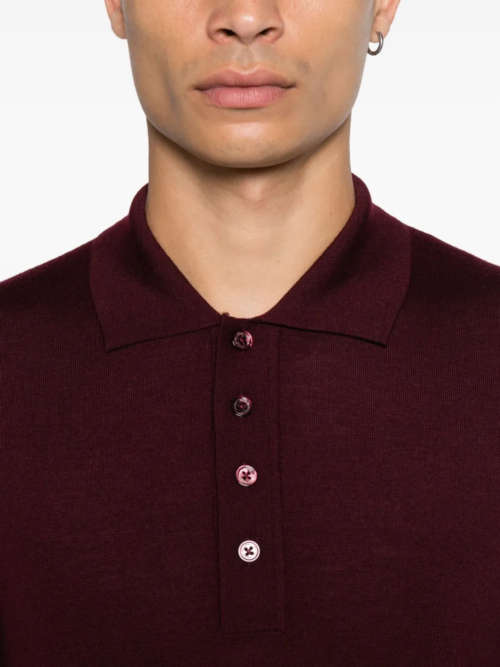 Paolo Pecora Wollen poloshirt Rood