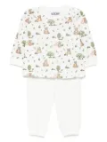 Moschino Kids bear-print trousers set - White