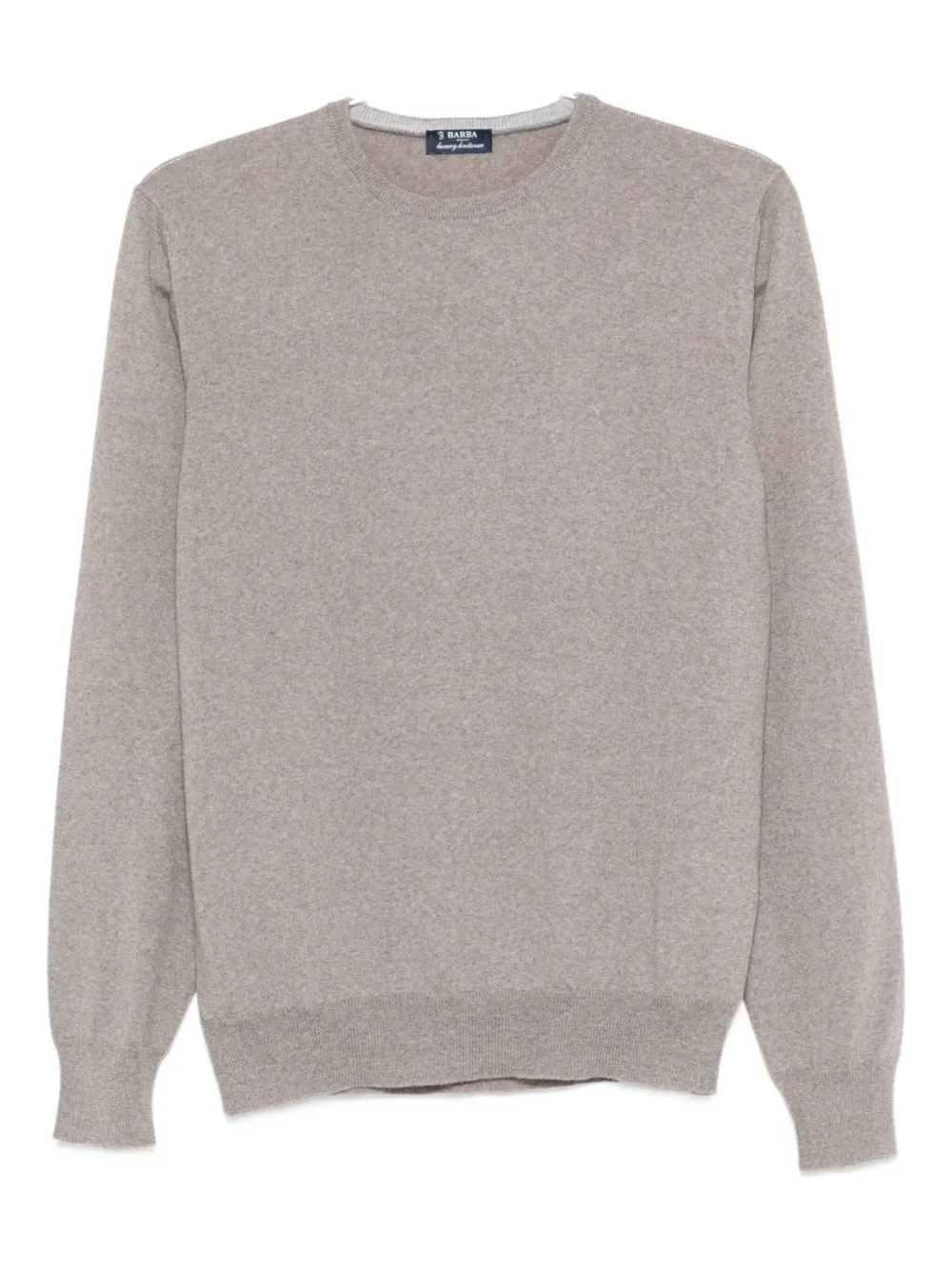 Barba Napoli Crew-neck Wool Sweater In Neutral