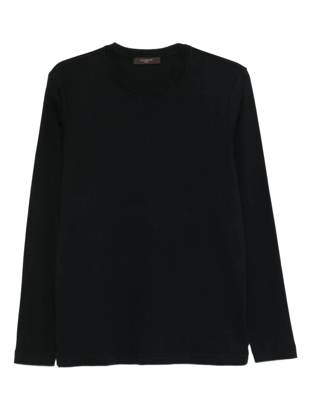 Zanone long-sleeved cotton T-shirt | Black | Image 1