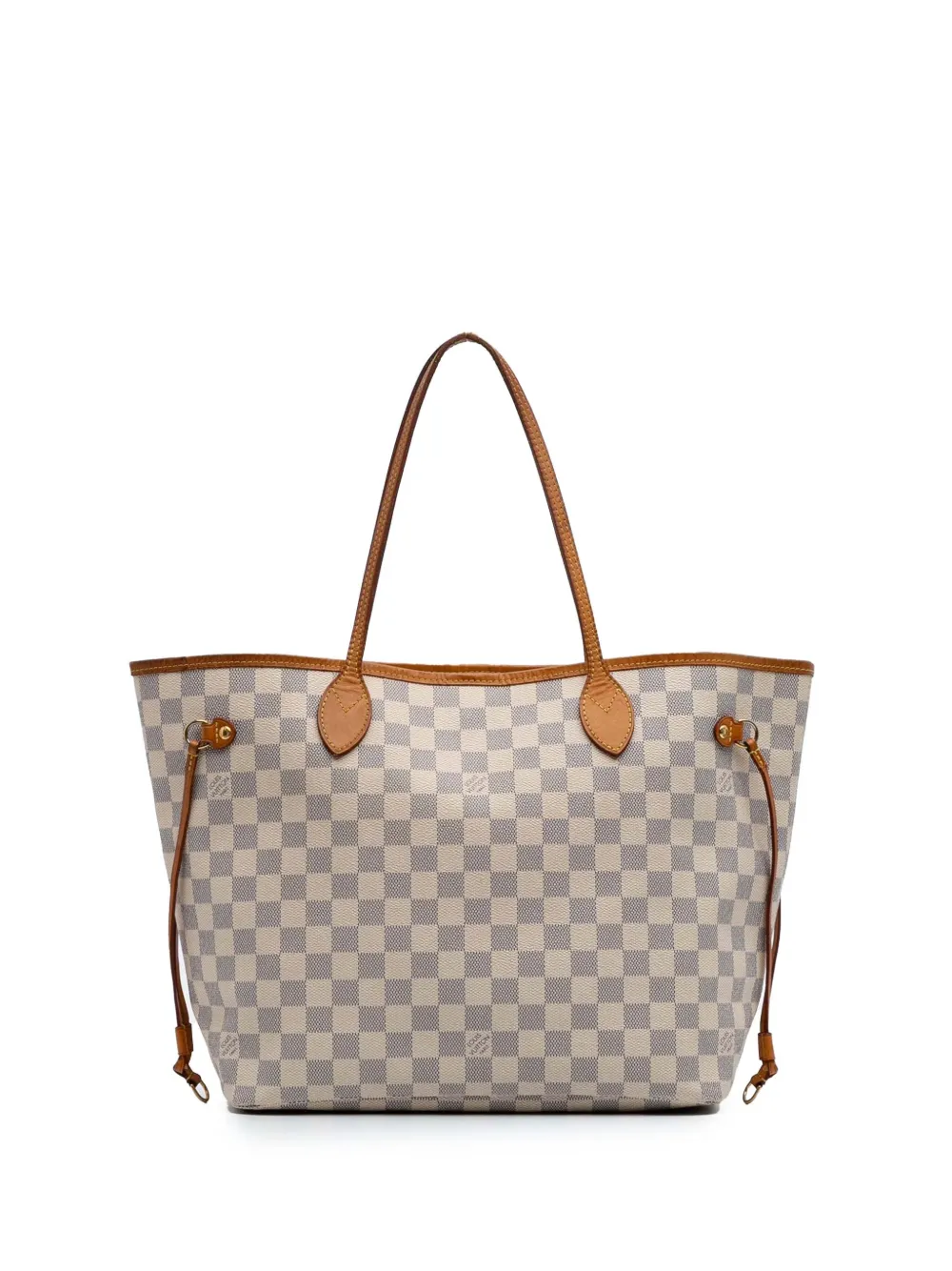 Louis Vuitton Pre-Owned 2015 ダミエ アズール ネヴァーフル MM トートバッグ - ホワイト Louis Vuitton Pre-Owned 2015 ダミエ アズール ネヴァーフル MM トートバッグ - ホワイト