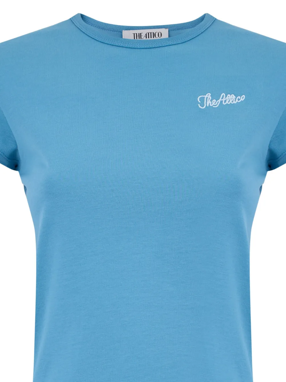 The Attico logo-embroidered T-shirt Blauw