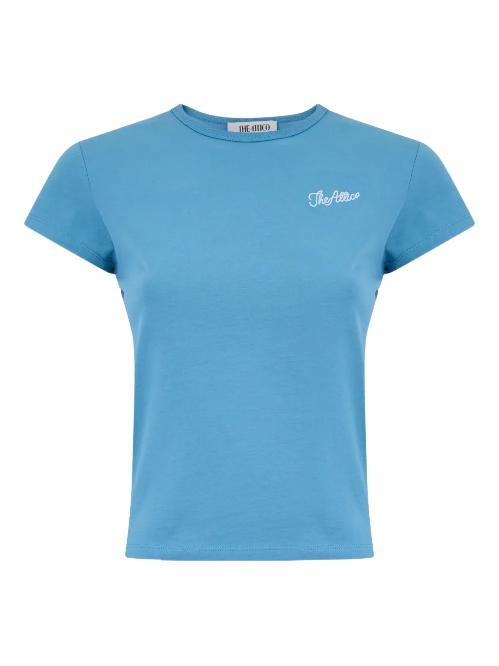 The Attico logo-embroidered T-shirt - ブルー The Attico logo-embroidered T-shirt - ブルー