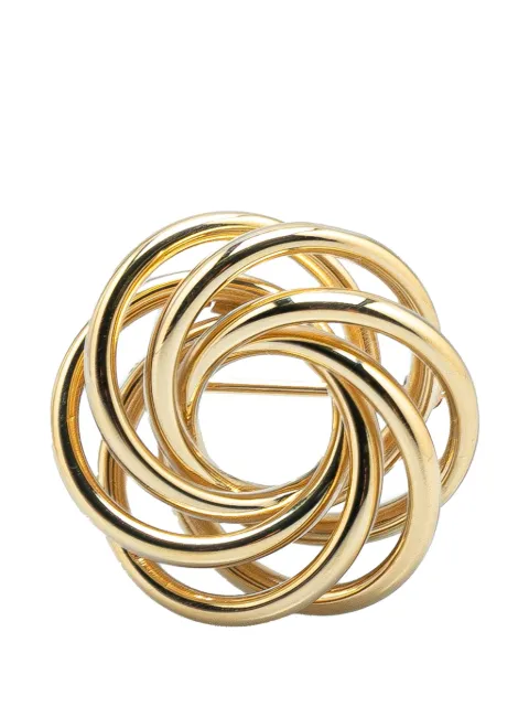 Tiffany & Co. Pre-Owned 1990-2010 14K Yellow Gold Twist Spiral Knot brooch