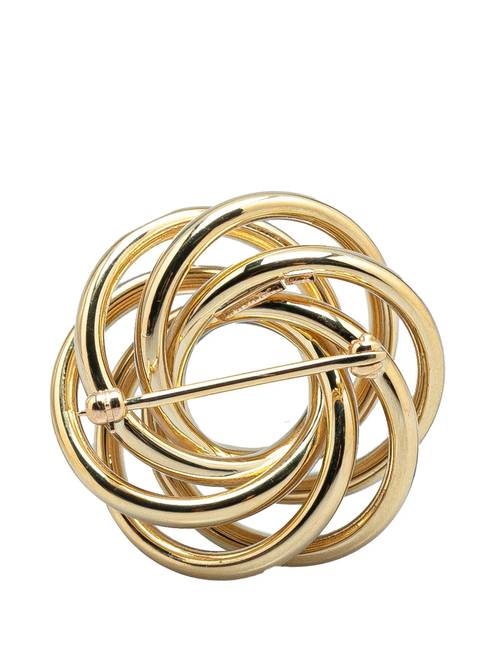 Tiffany & Co. Pre-Owned 1990-2010 14K Yellow Gold Twist Spiral Knot brooch | Image 2