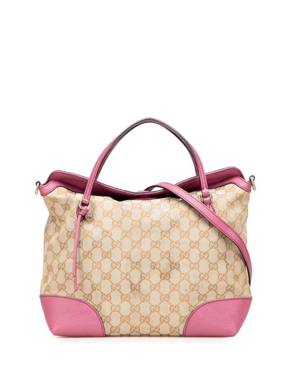 Gucci Pre-Owned 2016-2025 ミディアム GGキャンバス ブリー サッチェルバッグ - ブラウン Gucci Pre-Owned 2016-2025 ミディアム GGキャンバス ブリー サッチェルバッグ - ブラウン