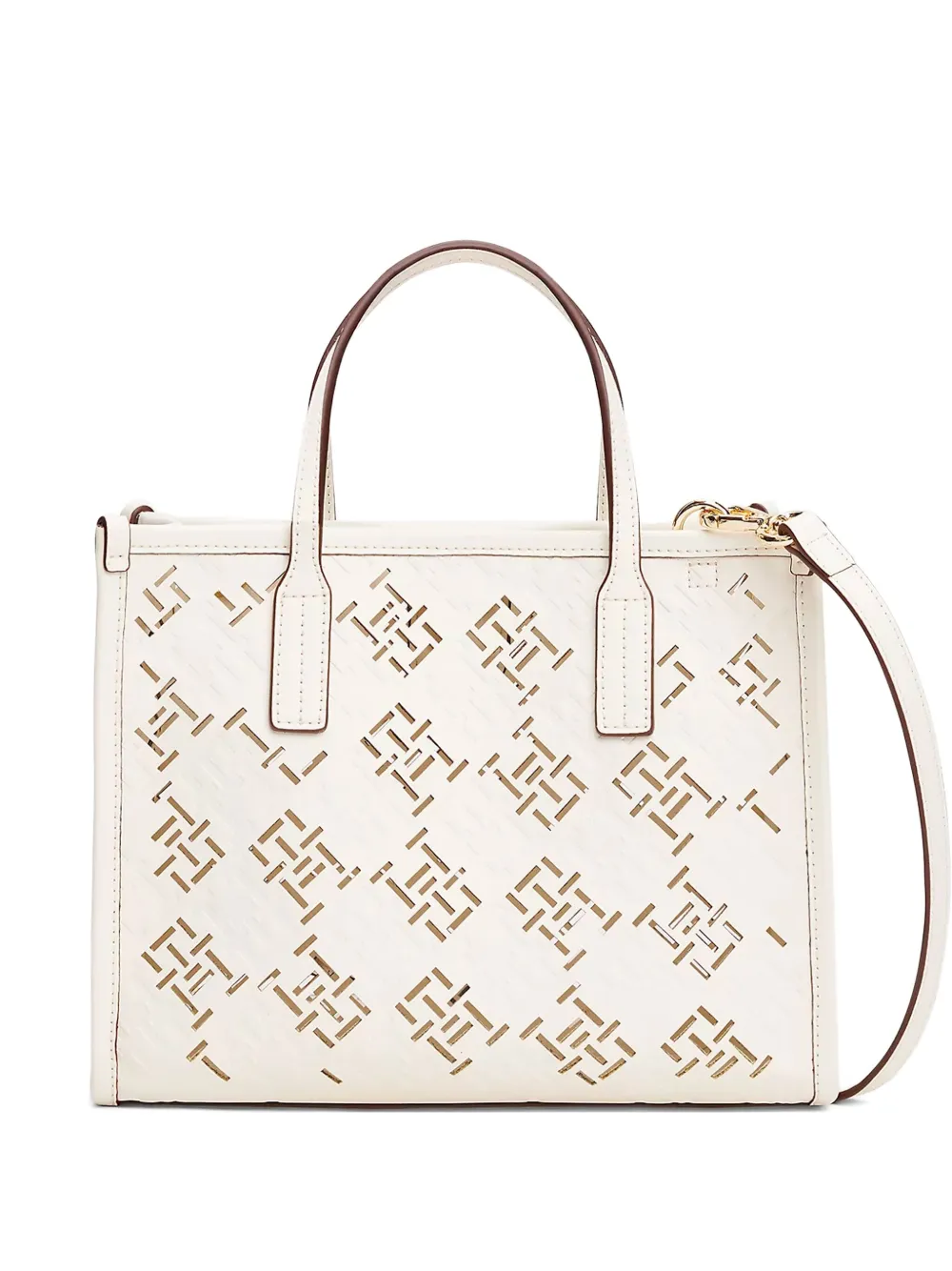 City TH cut-out pattern tote bag