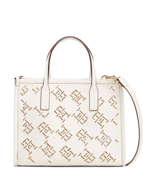 Tommy Hilfiger City TH cut-out pattern tote bag