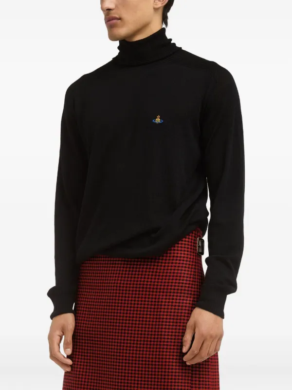 Vivienne Westwood Orb タートルネック プルオーバー | ブラック Vivienne Westwood Orb タートルネック プルオーバー | ブラック