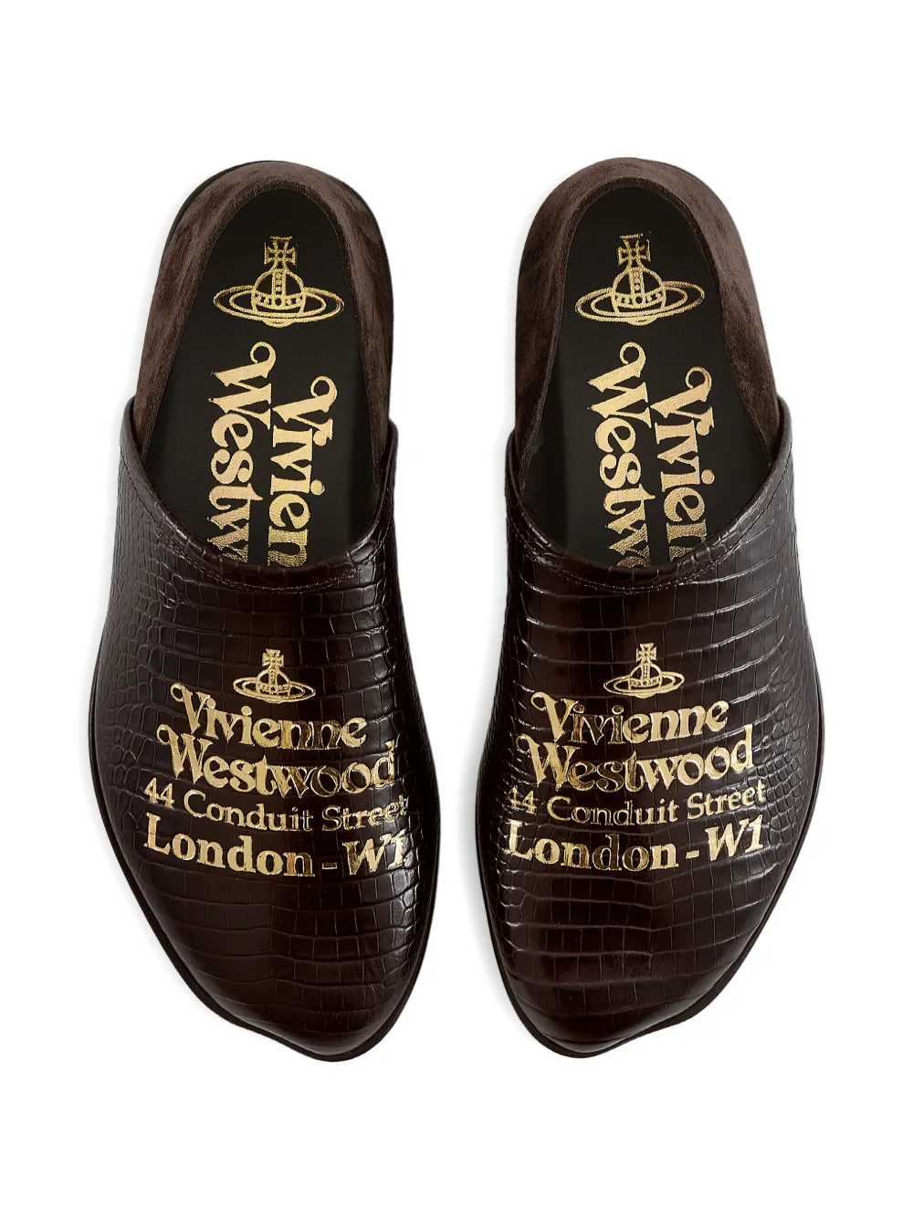 Vivienne Westwood Tuesday loafers met krokodillen-reliëf en logo Bruin