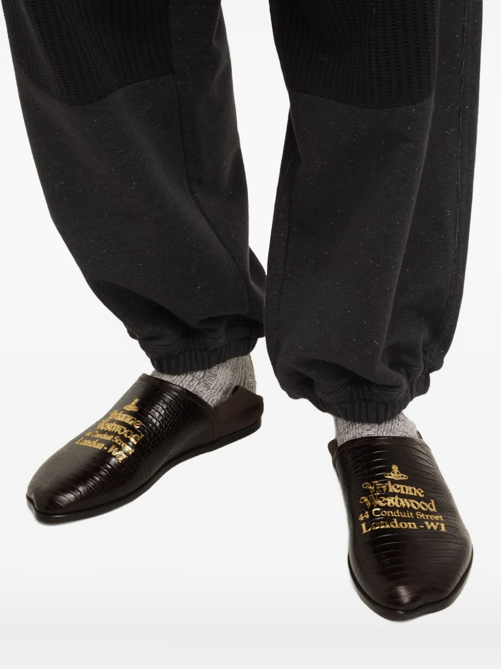 Vivienne Westwood Tuesday loafers met krokodillen-reliëf en logo Bruin