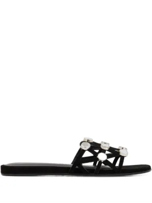 JIL SANDER ブラック ポインテッドトゥサンダル Jil Sander ポインテッドトゥ サンダル | ブラック | FARFETCH JP