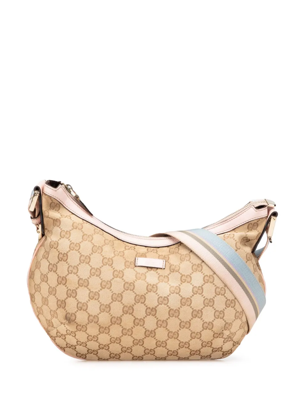 Gucci Pre-Owned 2000-2015 GGキャンバス ウェブ ショルダーバッグ - ピンク Gucci Pre-Owned 2000-2015 GGキャンバス ウェブ ショルダーバッグ - ピンク