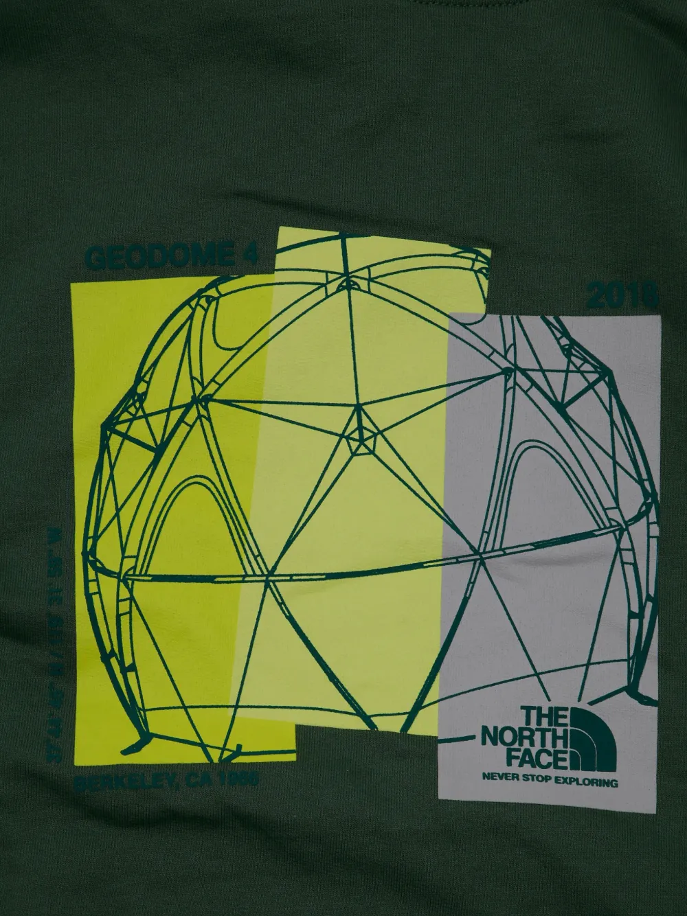 The North Face Kids Hoodie met print Groen