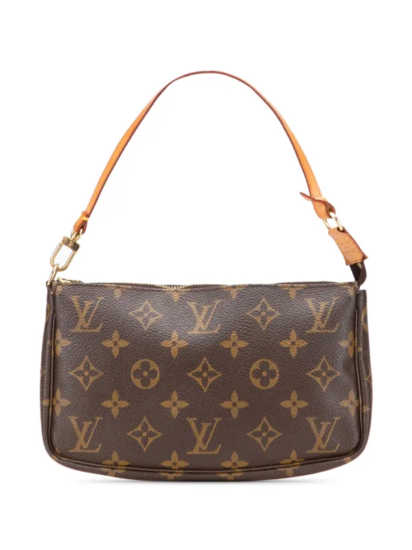 Louis Vuitton Pre-Owned 2001 Monogram Pochette Accessoires Shoulder Bag  Brown FARFETCH ID