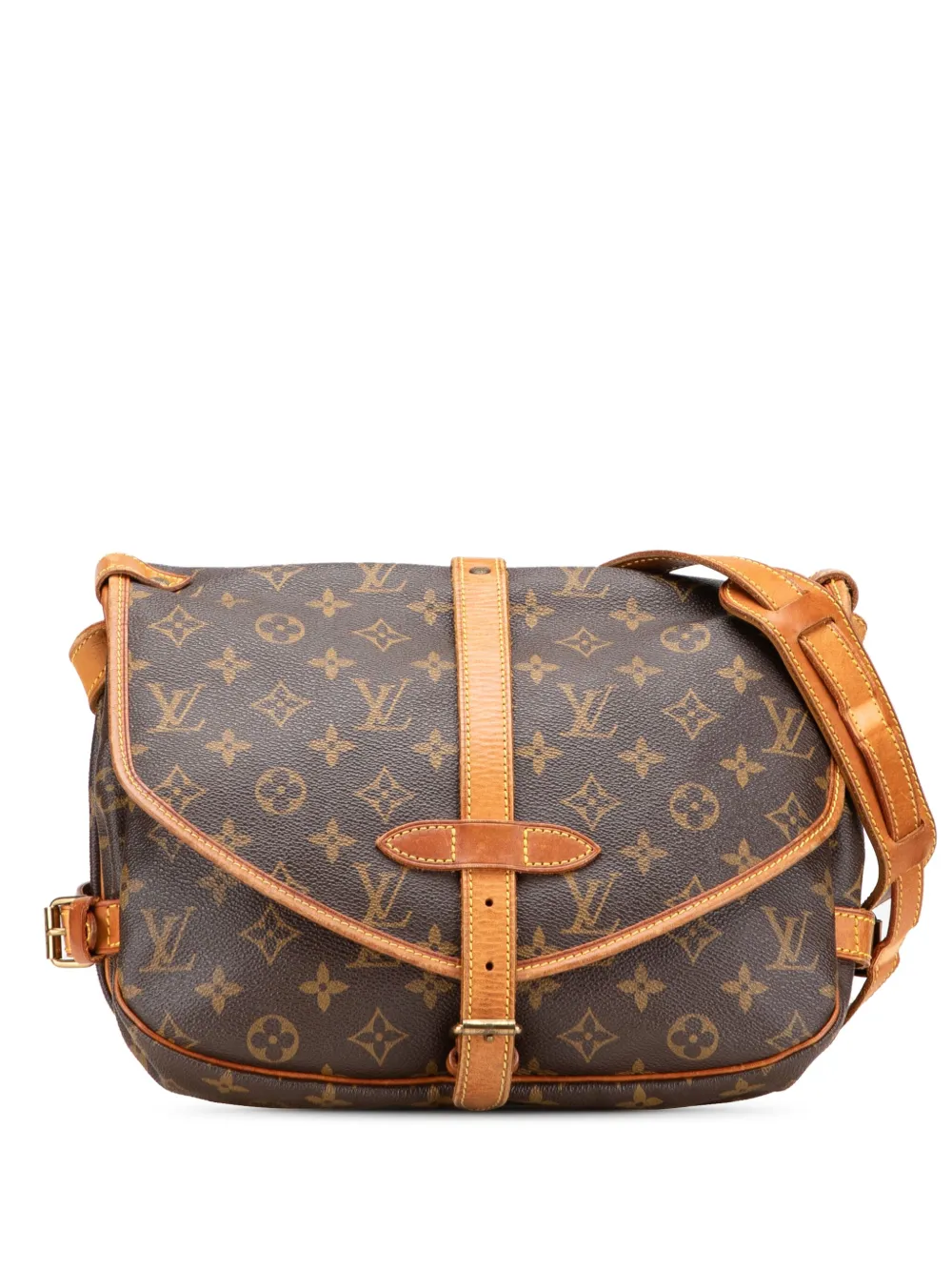 Louis Vuitton Pre-Owned 1997 Monogram Saumur 30 crossbody bag - ブラウン Louis Vuitton Pre-Owned 1997 Monogram Saumur 30 crossbody bag - ブラウン