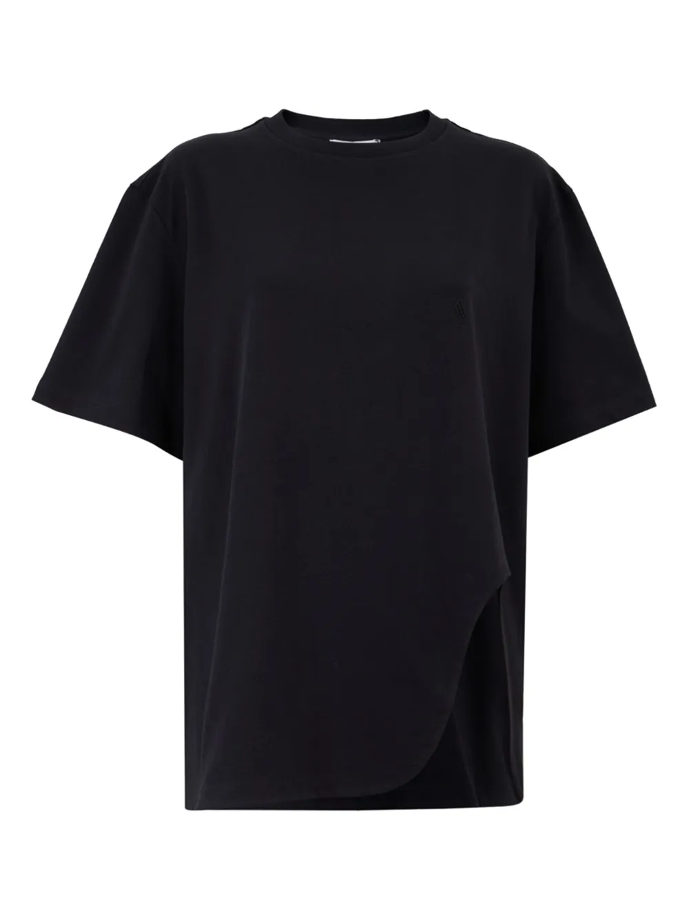 The Attico embroidered-logo T-shirt Zwart